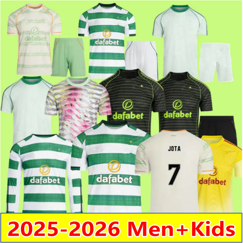 25 26 JOTA TIERNEY Soccer Jerseys 2025 2026 MCGREGOR MCCOWAN CeltsS NYGREN FORREST Home Away Football Shirt 3XL 4XL maillots de futol men kids uniforms