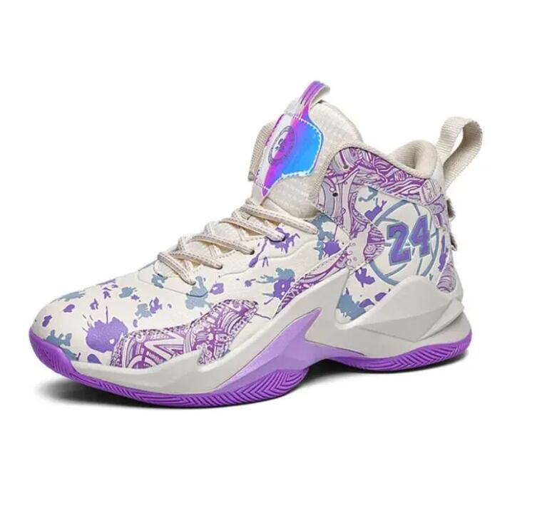 Top 24 and 23 Basketball Shoes sneaker Casual Black Purple Shock-Absorbing Non-Slip Sports Sneakers Z 7.2-3