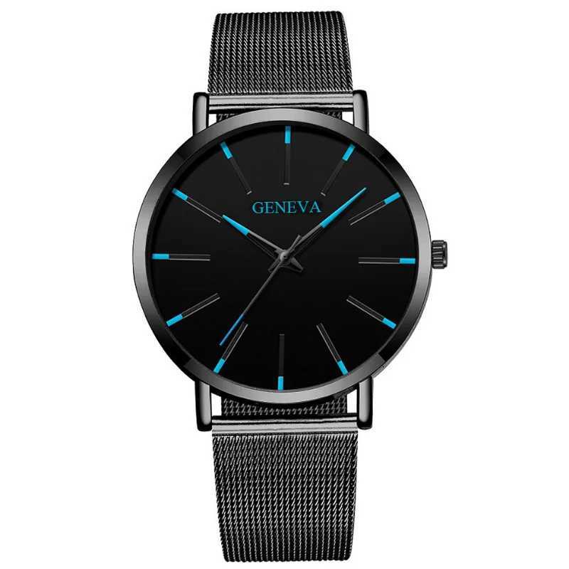 Minimalist Mens Fashion Ultra Thin Watches Simple Men Business Stainless Steel Mesh Belt Quartz Wrist Watch Relogio Masculino W250718
