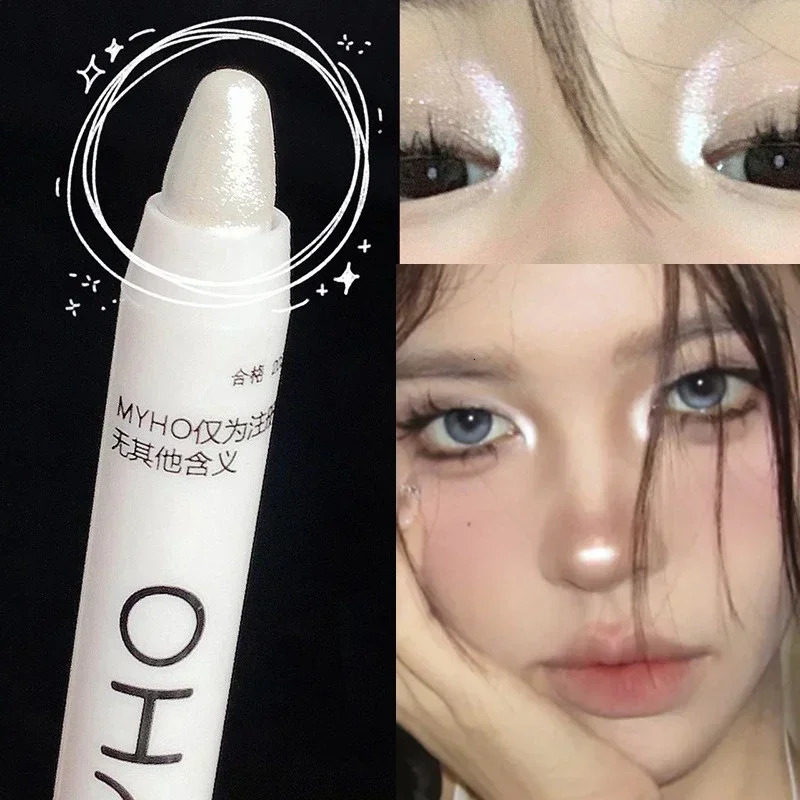 Pearly Matte Eyeshadow Stick White Eyeliner Shimmer Silver Highlighter Lying Silkworm Pen Monochrome Brightening Eye Shadow Pen 250717