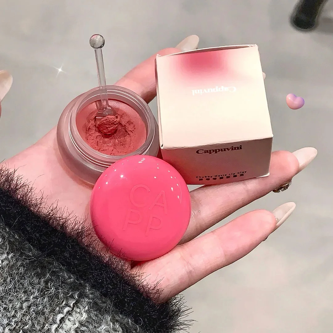 Matte Nude Pink Canned Lip Mud Lipstick Cheek Blush Cream Pigment Paste Waterproof Long Lasting Soft Rouge Lip Tint Cosmetics 250717