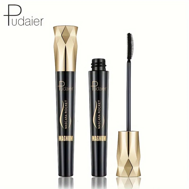 1pc Pudaier Fiber Lash Mascara - Waterproof Smudge-Proof Long-Lasting Black Extensions Natural Look No Flaking or Clumping 250717