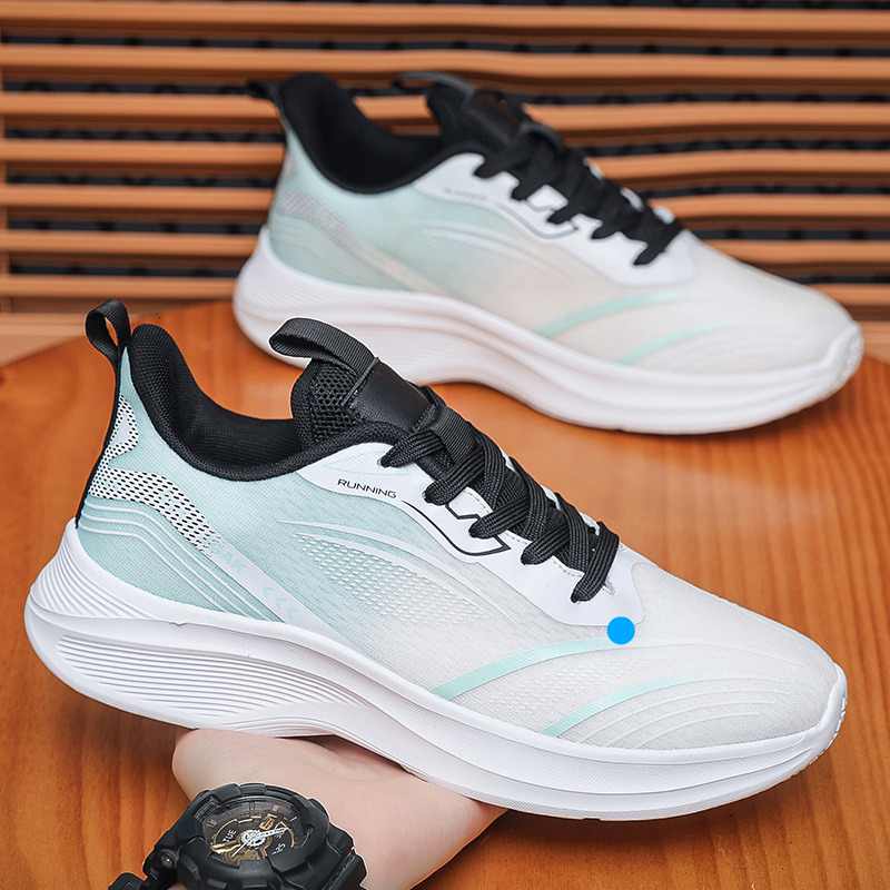 Large Size Men's Sneakers Autumn New Breathable Mesh Lightweight Casual Soft Sole Shock Absorption Running Shoes