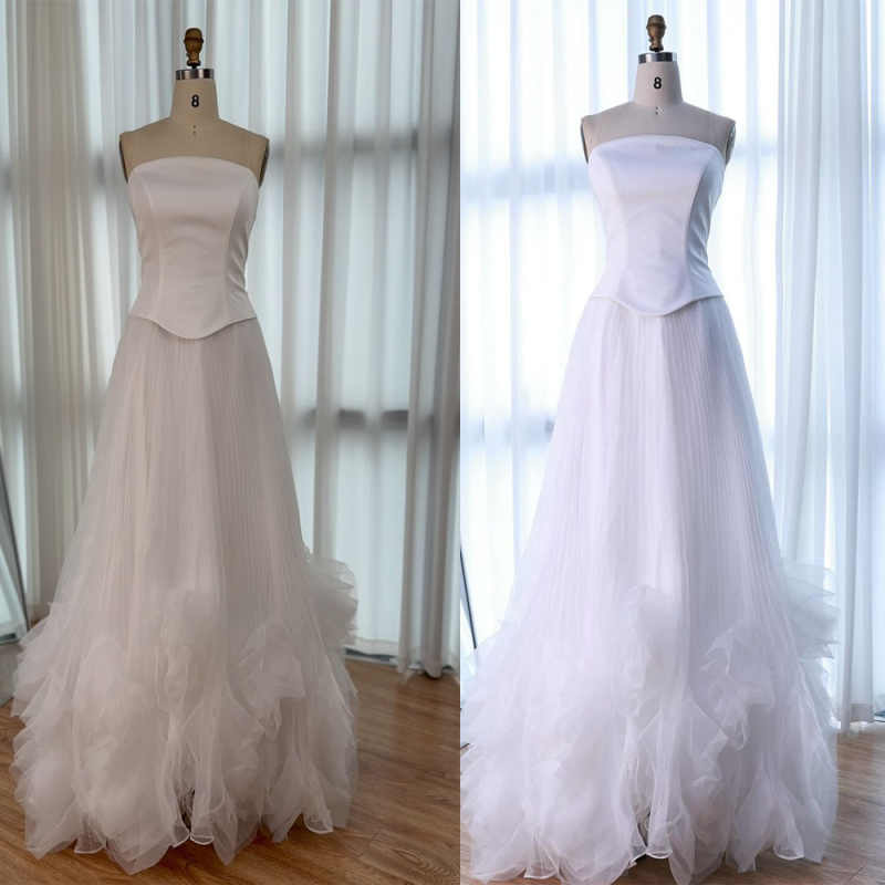 Simple Elegant Evening Dresses Strapless Flowers A Line Zipper Backless Evening Party Gowns Customized