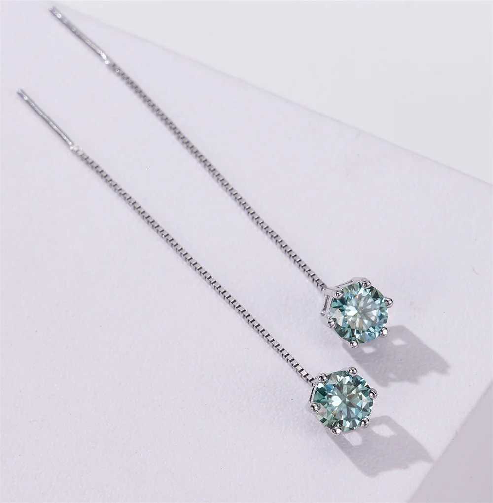 5-6.5mm Moissanite Women Drop Earrings for Charm Lady Solitaire Genuine 925 Sterling Silver Female Dating Party Earring Gift XJ250718