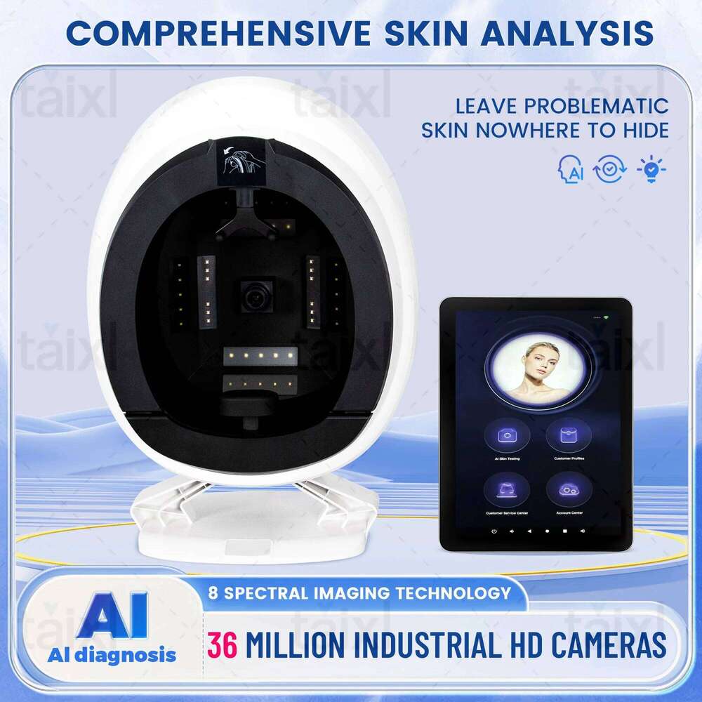 AISIA Q1 3D AI Facial Analyzer Detection Skin Problem Diagnosis 8 Spectrum Professional Analysis Beauty Salon Equipment