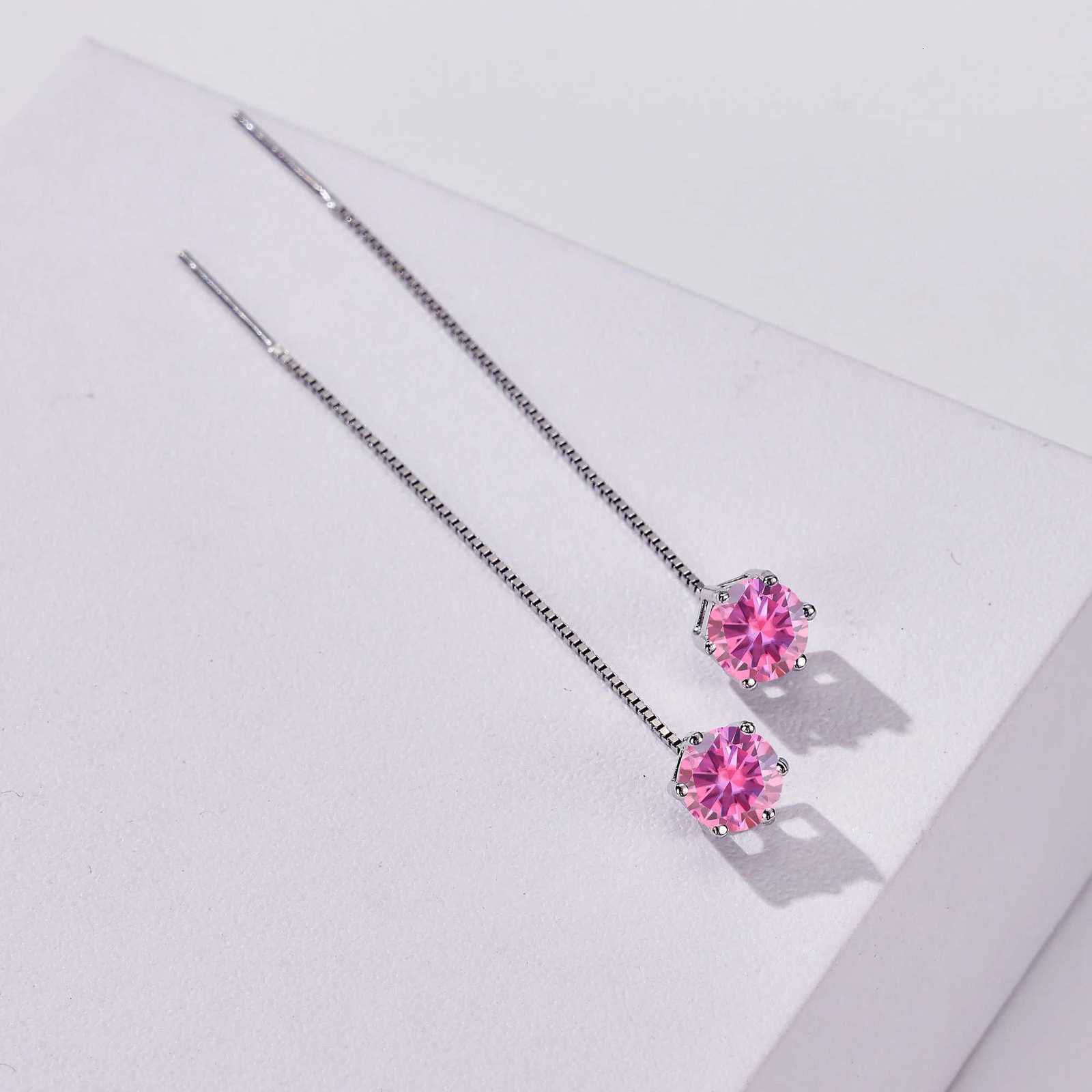 5-6.5mm Moissanite Women Drop Earrings for Charm Lady Solitaire Genuine 925 Sterling Silver Female Dating Party Earring Gift XJ250718