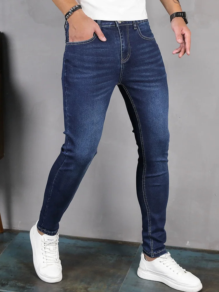 2025 Mens Slim Fit Classic Skinny Jeans Casual Street Style Comfortable Male Pencil Denim 250708