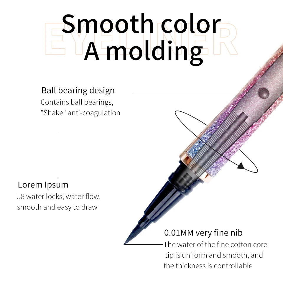 RED SIREN Eyeliner Wholesale 5/10/20/30/40/50pcs / lot Black Eyeliner Lash Glue Pen Makeup Liquid Eyeliner 250716