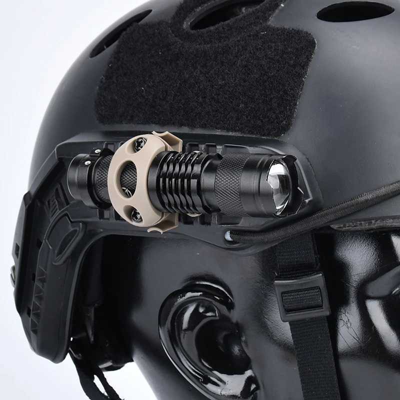 Wadsn Mini Helmet Lamp White Light D Flashlight Fits FAST HELMET Outdoor Tactical Signal Optical Hunting Equipment Nylon Clamp XJ250718