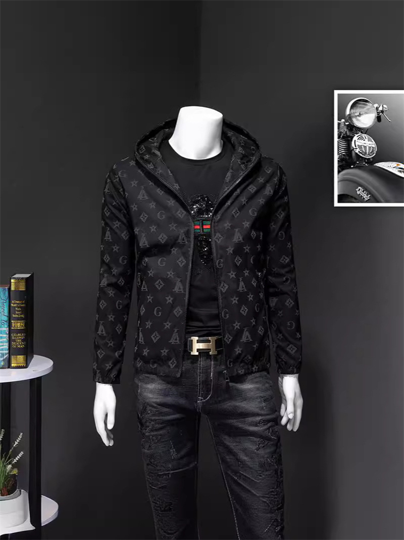 new Free shipping designer mens spring coat men casual jacket hooded loose fit top