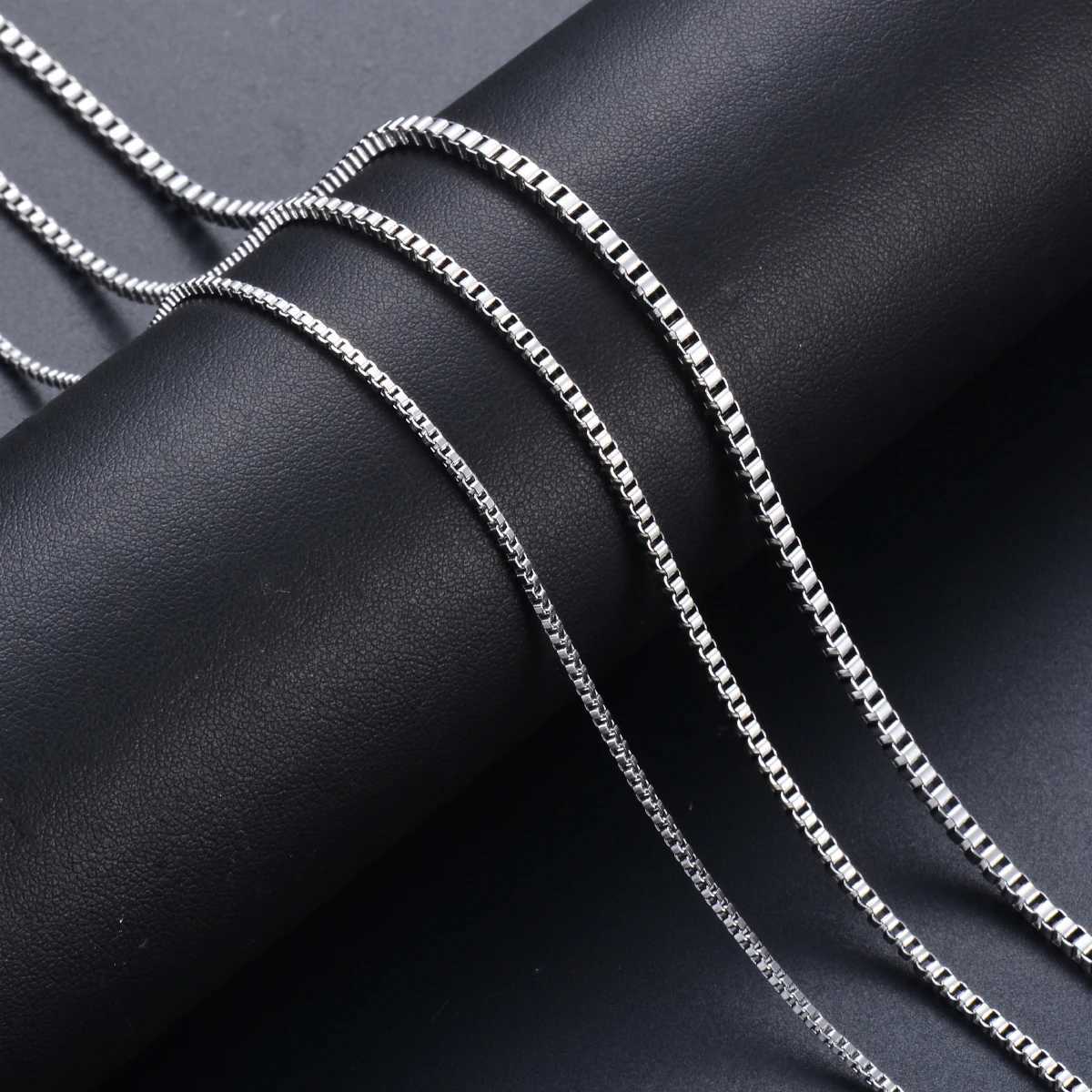 Stainss Steel Box Chain Necklace DIY Jewelry Findings Making Men Wen Whosa Link Chains Accories 1.5mm 2mm 2.5mm m W250718