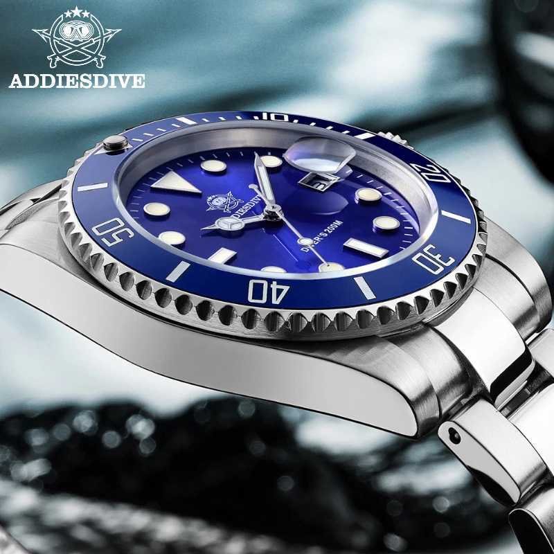 ADDIESDIVE Stainless Steel Watch Mens European and American Business Leisure Quartz Watch Waterproof Outdoor Sports Watch W250718