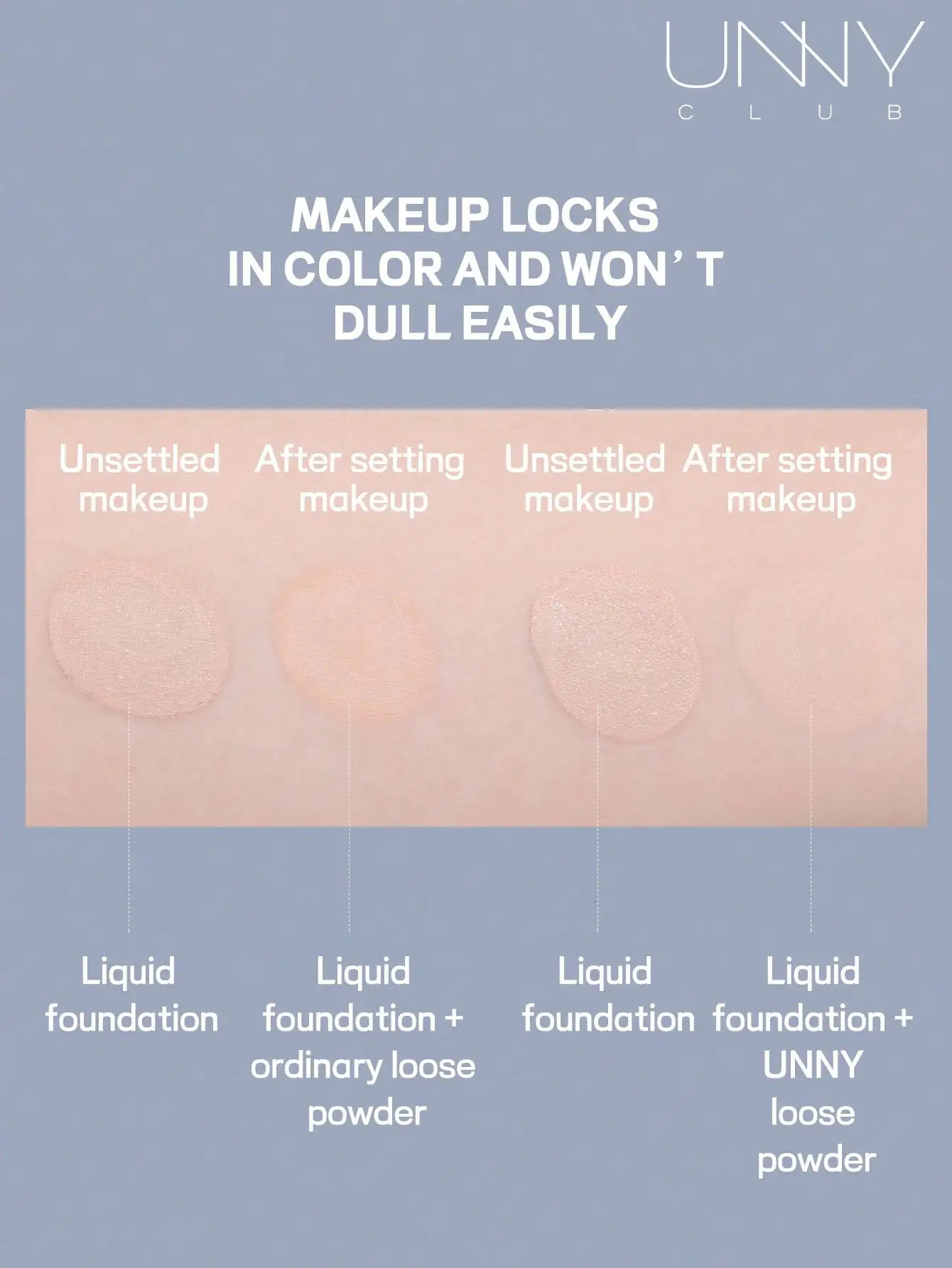 UNNY CLUB High Definition Loose Powder Setting Powder Oil Control Mist Matte Soft Lightweight Long-Lasting Focus Effect 250716