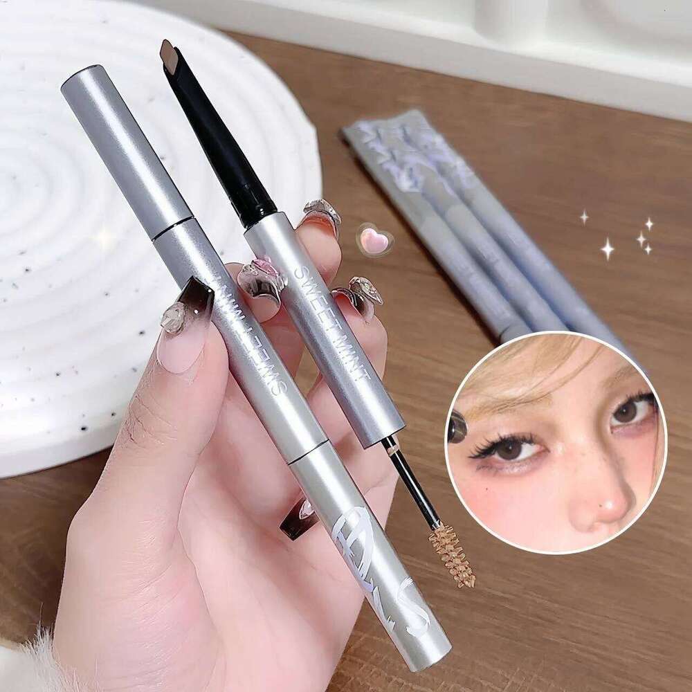 2 in1 Pencil Professional Cosmetics Makeup for Women 5 Colors Waterproof Tattoo Brush Long Lasting Eyebrow Pen X250719
