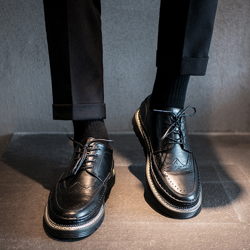 Stylish Fashion Vintage Men Solid Leather Shoes Walk Shoes Slip On Leather Flat Soft Sole Black Burnishion Business Formal Wedding Shoes Casual Shoes