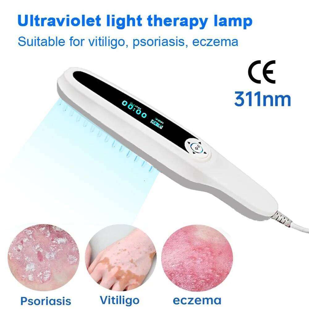 Professional 311nm UVB Narrow Band Phototherapy Lamp, Portable Home Use Light Therapy Equipment for Skin Treatment