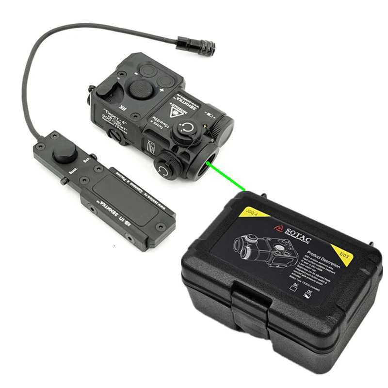 Metal IR Green Laser PERST-4 Aiming Laser Sight Tactical Flashlight Dual Output w/ KV-D2 Switch Weaponlight for HuntingXJ250718