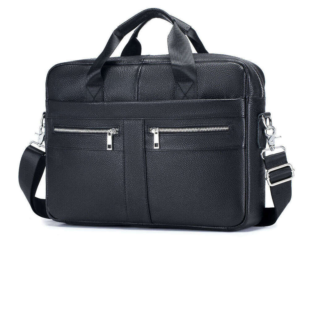 Fashion Business Briefcase Handbag Shoulder Crossbody Laptop Men's Bag - view 5