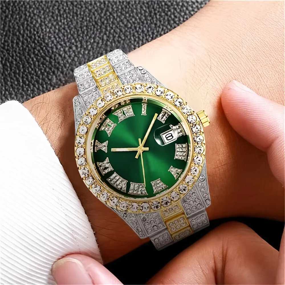 Full Steel Gold Quartz Wristwatch for Men Luxury Watches Exquisite Clock Masculino Relogio Fashion Casual Watches W250718