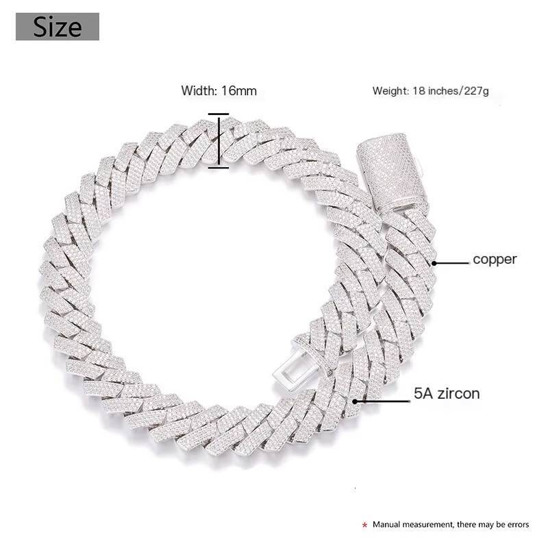 Womens 18K Gold Plated Cuban Chain with Zircon Stones Elegant Copper Jewelry In-Stock Fashion