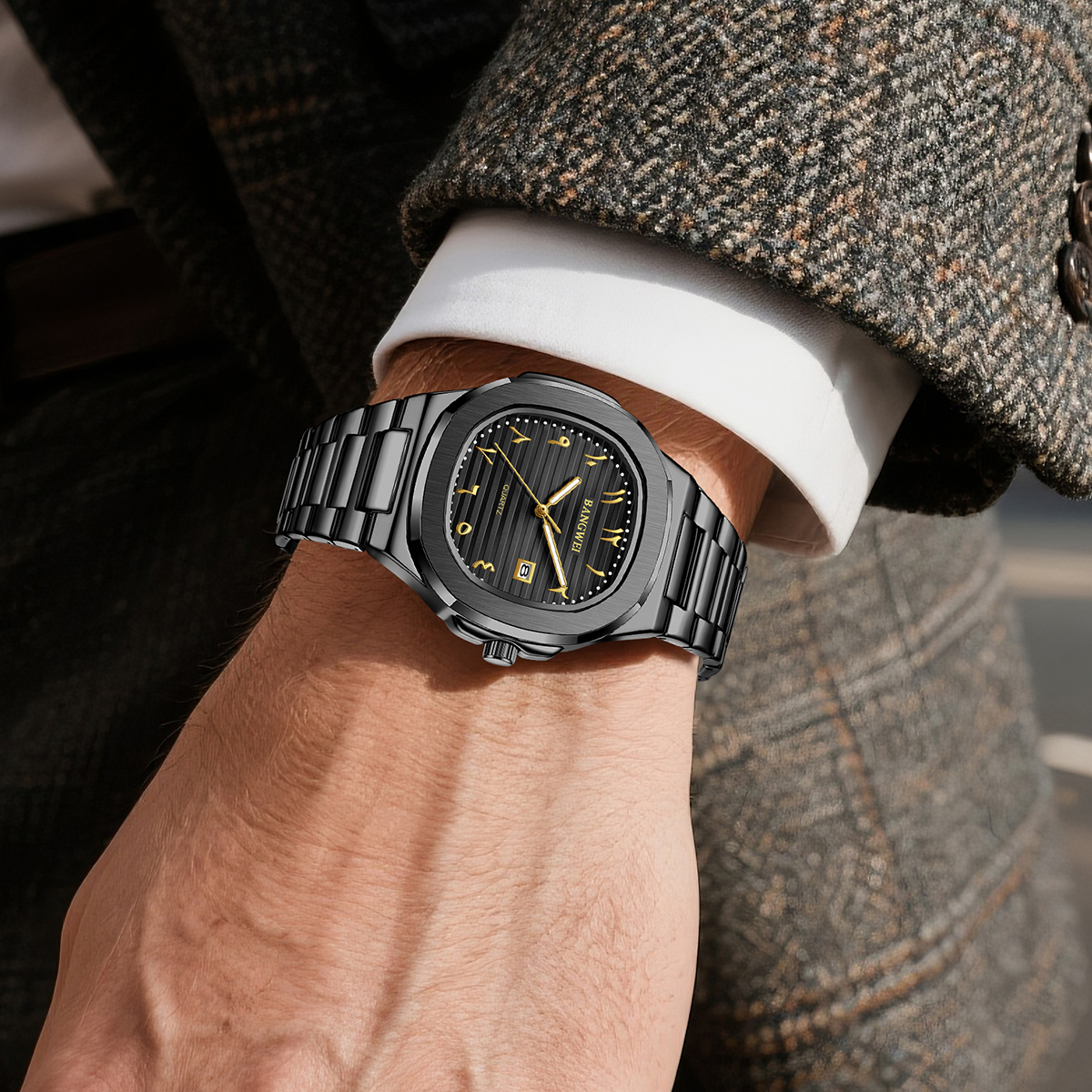 LIGE Men's Watch Fashion Sports Watch Stainless steel strap exquisite suit watches and fashion business watches 30m waterproof watches holiday gi