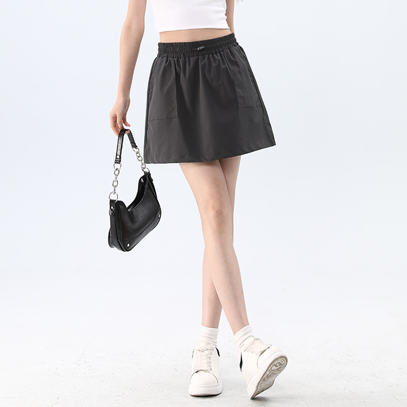 CL6210 Retro sports skirt for women high waist anti-exposure bottoming skirt