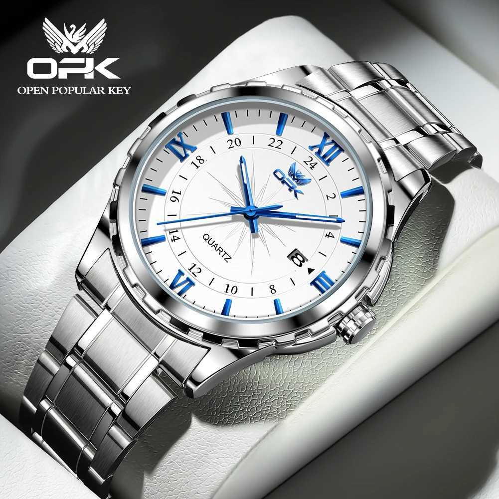 OPK Brand Steel Belt Dual Calendar Mens Quartz Watch 6003 W250718