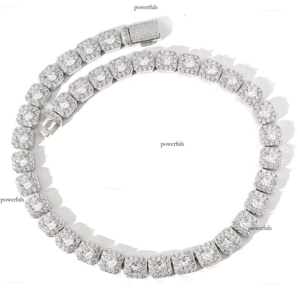 Fashion Jewelry Hip Hop 13mm VVS Moissanite Sterling Sier Chain Pearl Ice Men's Necklace