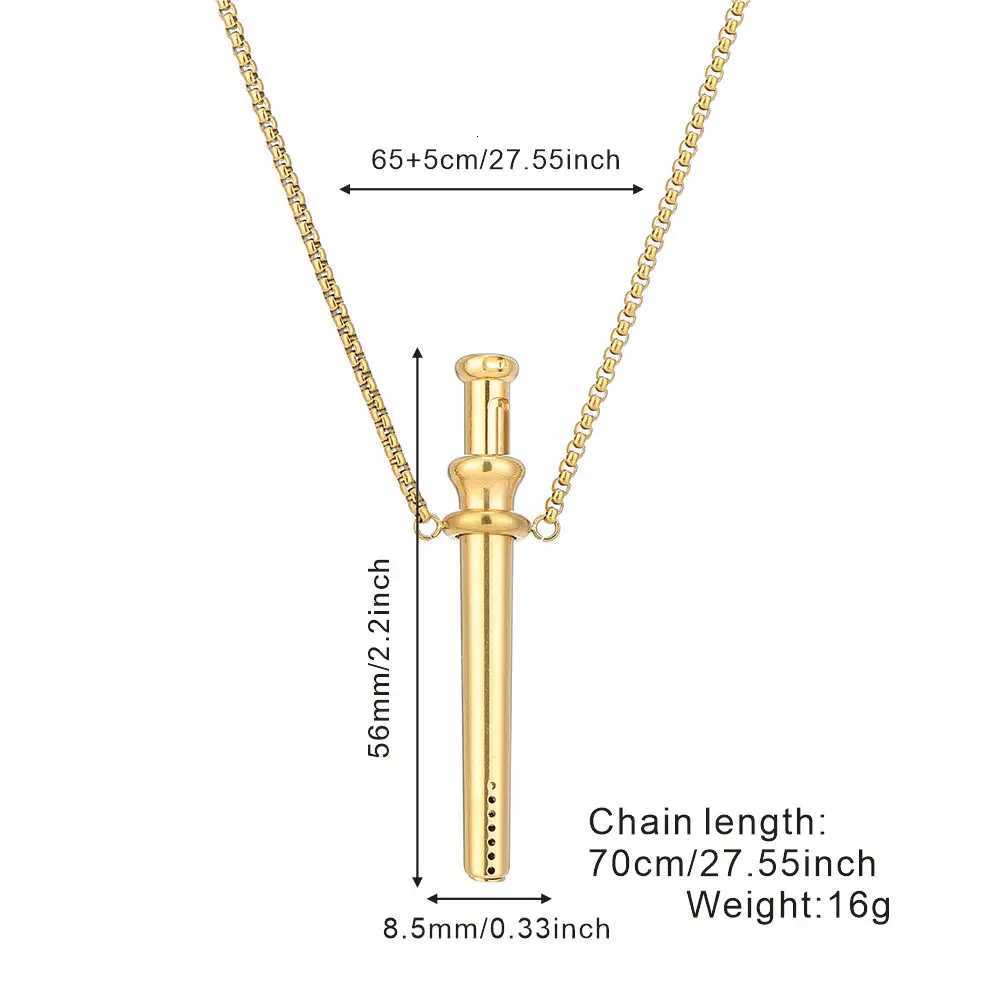 1pc Str Anxiety Reli Necklace 56mm ngth Stainss Steel Meditation Necklace Quit Smoking Anxiety Reli Necklace W250718