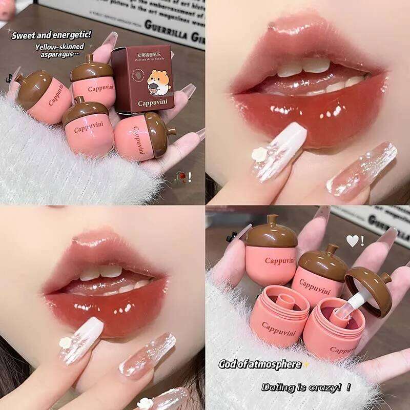 CAPPUVINI Pinecone Mirror Lip Jelly, domestic affordable student-themed lip gloss lipstick X250719