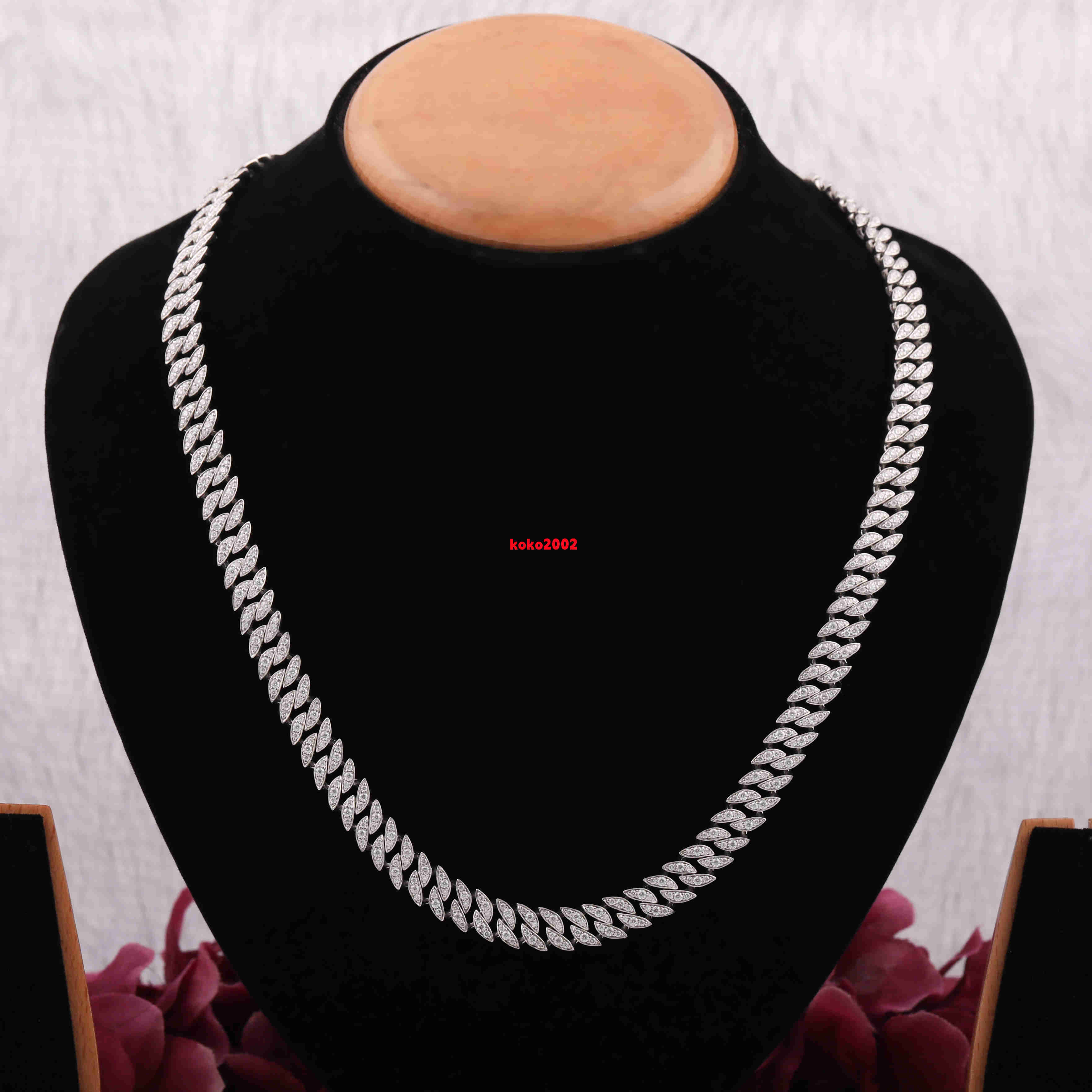8mm Moissanite Iced Diamond Cuban Link Chain Solid 925 Sterling Silver Hip Hop Necklace Miami Style Body Jewelry Hip Hop Style