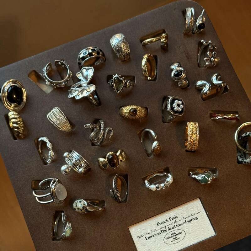 New Heavy Craft S Pure Silver for Women, Niche Design with High-end Feel, Index Finger Ring, Non-fading Open Ring