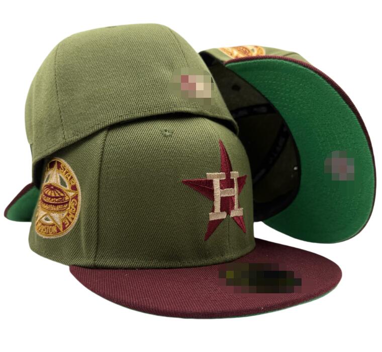 Baseball 2025 Mens Astros Baseball Team 2024 World Series Champions Full Closed Caps Summer Letter Bone Black Color Casual Sport Flat Fitted Hats a
