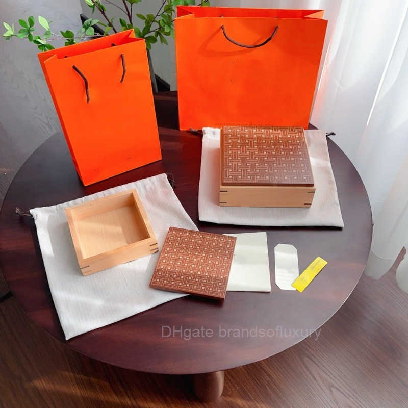 High Version Storage Box Mosaic Scarf Accessories Storage Box Orange Packaging Gift Box Bag