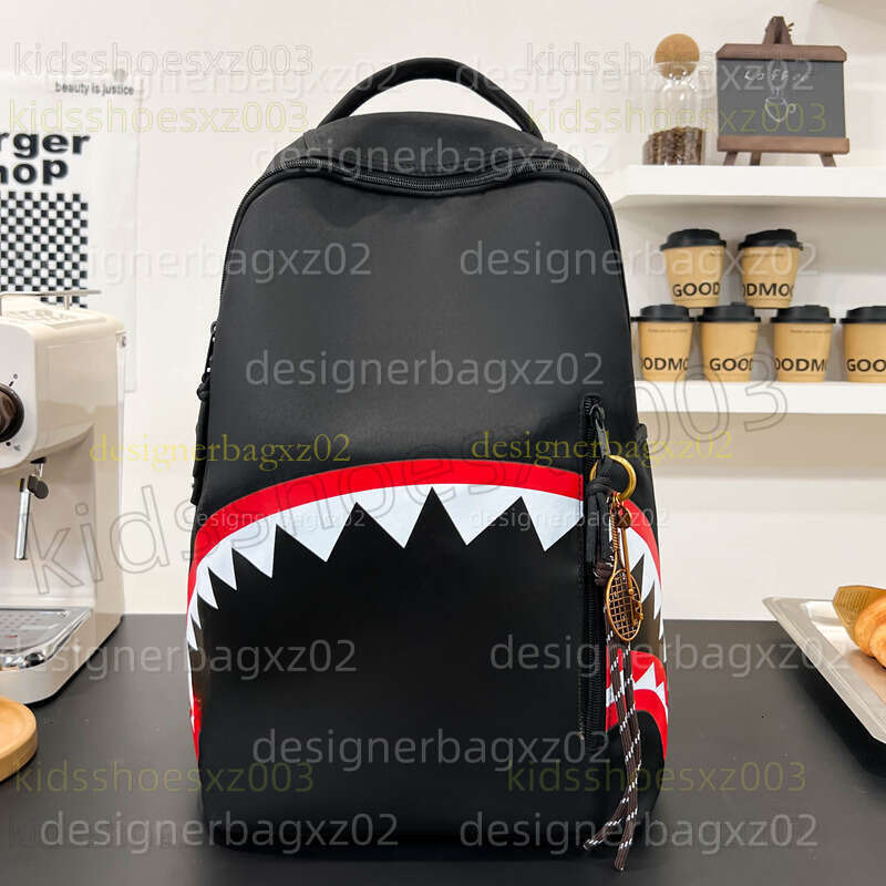 Kids Backpack Designer Spraygrounds Shark Backpack Fashion Kid Bookbag Simple Mouth For Middle And High School Students Trendy Versatile Niki Tech Yslwen