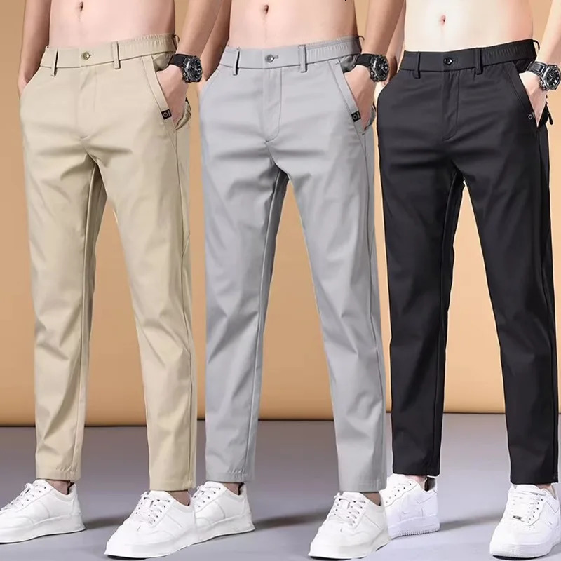 Fashion Mens Pants Summer Suit Pants Casual Korean Mens Pants Joggers Men Streetwear Casual Sports Pants 250717