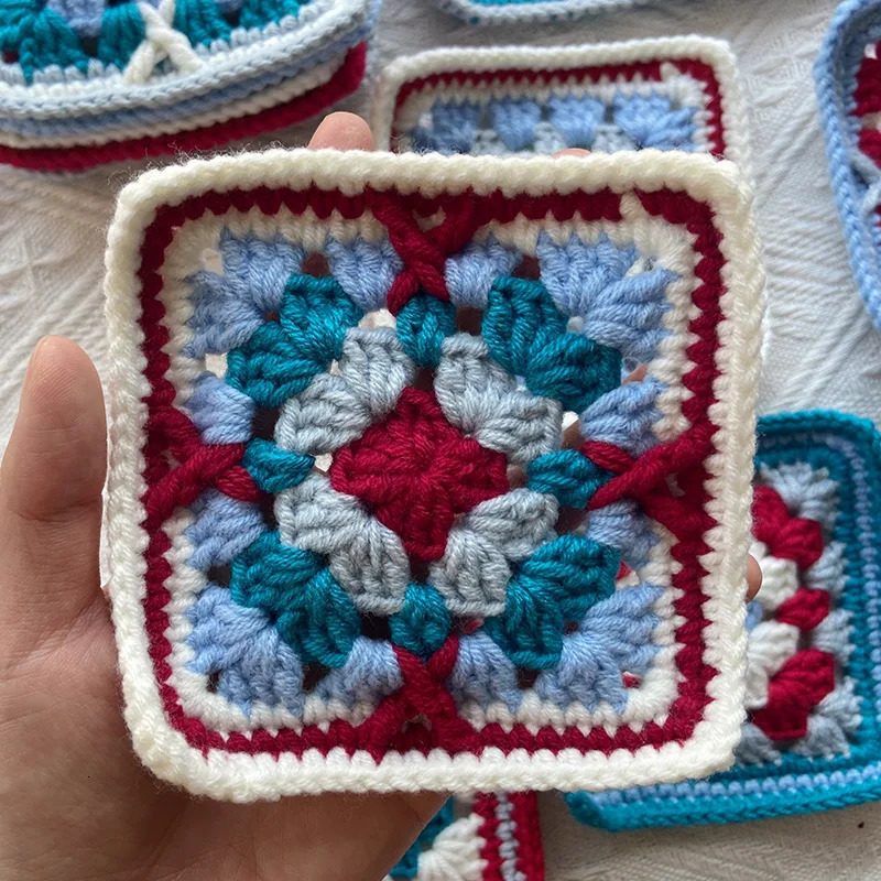 11cm Colorful Handmade Crochet Table Place Mat Pad High-Quality Cotton Thread DIY Bags Blankets Friends Family 13 Pieces 250717