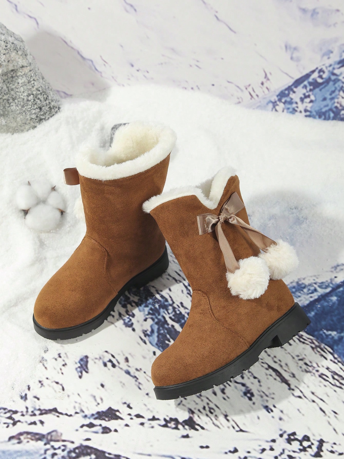 Winter new style thick and warm princess-style snow boots