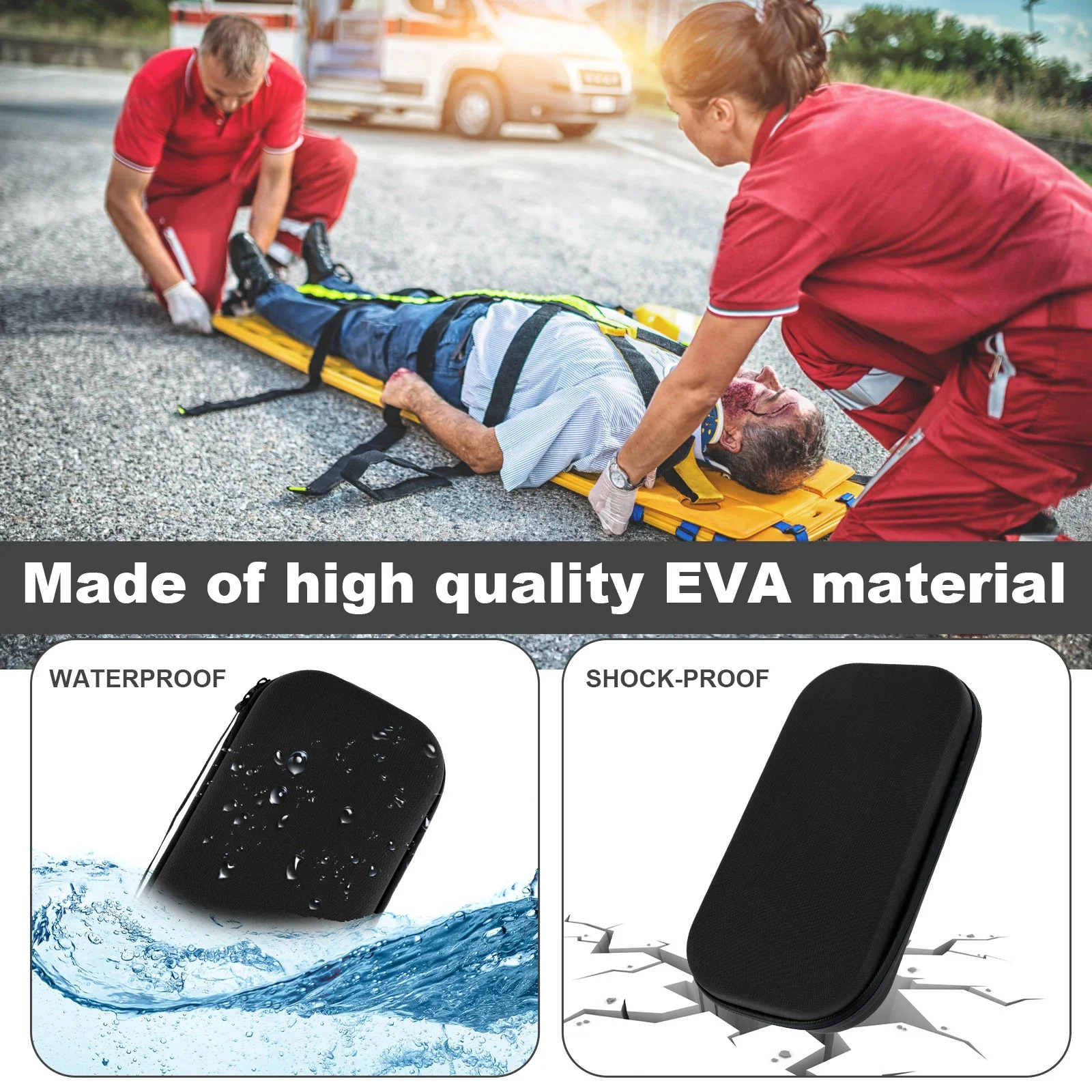 Portable Stethoscope Storage Box with Mesh Bag Travel Carrying Case Hard Drive EVA Pen Medical Organizer for 3M Littmann ADC