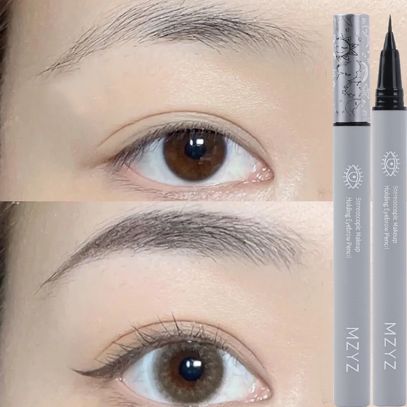 Multifunctional Liquid Eyebrow Pencil Ultra Fine Eyeliner Lying Silkworm Waterproof Grey Brown Eyebrow Enhancer Tattoo Cosmetics 250712