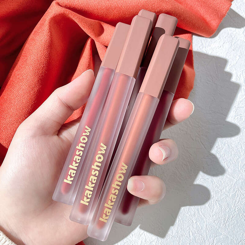 Kakashow Pink Satin Glaze Velvet Matte Whitening Lipstick Not Easy Stick To The Cup Color Lip Mud Cosmetics X250717