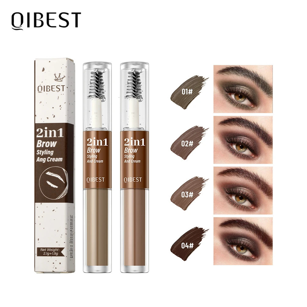 Double-head Eyebrow Styling Cream Waterproof 3D Eyebrow Tattoo Tint Setting Gel Wild Brow Pomade Quick-drying Cosmetics 250712