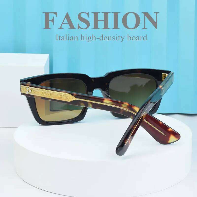 TAG Hezekiah Brand Sunglasses Men Acetate Handmade Sun glasses Women Outdoor Travel Protection Sunshade Retro Sunglass