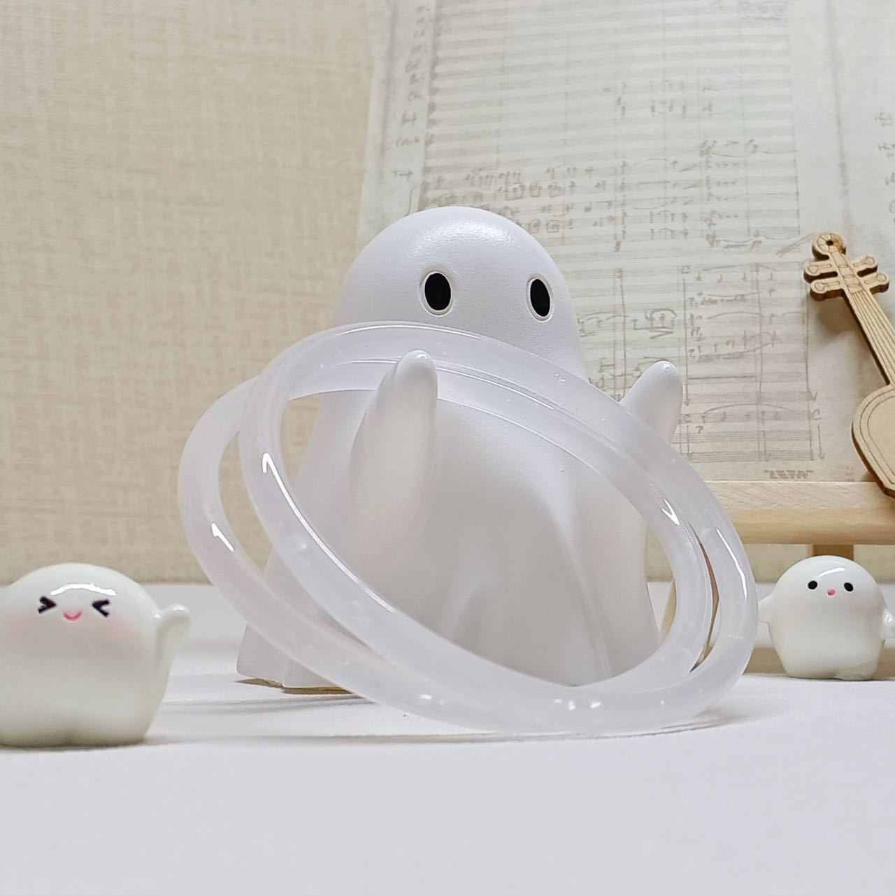 Xiling Original Design "Jingling Bells, Moonlight Radiance" Glazed Glass Artistic Jewelry