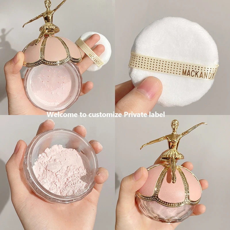 Air Sensitive Ballet Makeup Loose Setting Powder Long-lasting Oil Control Coverage Shimmer Matte Face Base Foundation 0.7Oz 250716