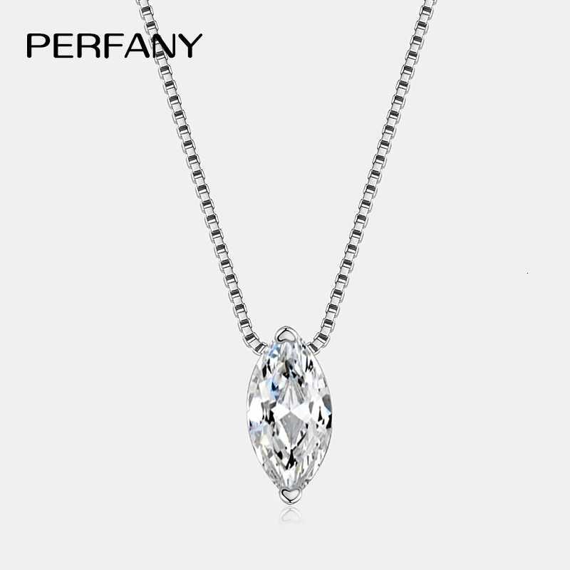 PERFANY 1CT Marquis Cut Moissanite Necklace for Wen S925 Pure Silver Water Dropt Diamond Pendant Fashion Party Jewelry W250718