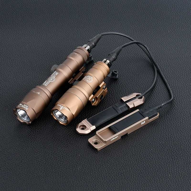 300A/M600C D Flashlight SF Mark With Metal Pure Pad Switch For 300 M600 Tail Switch Airsoft Equipment Hunting LampXJ250718