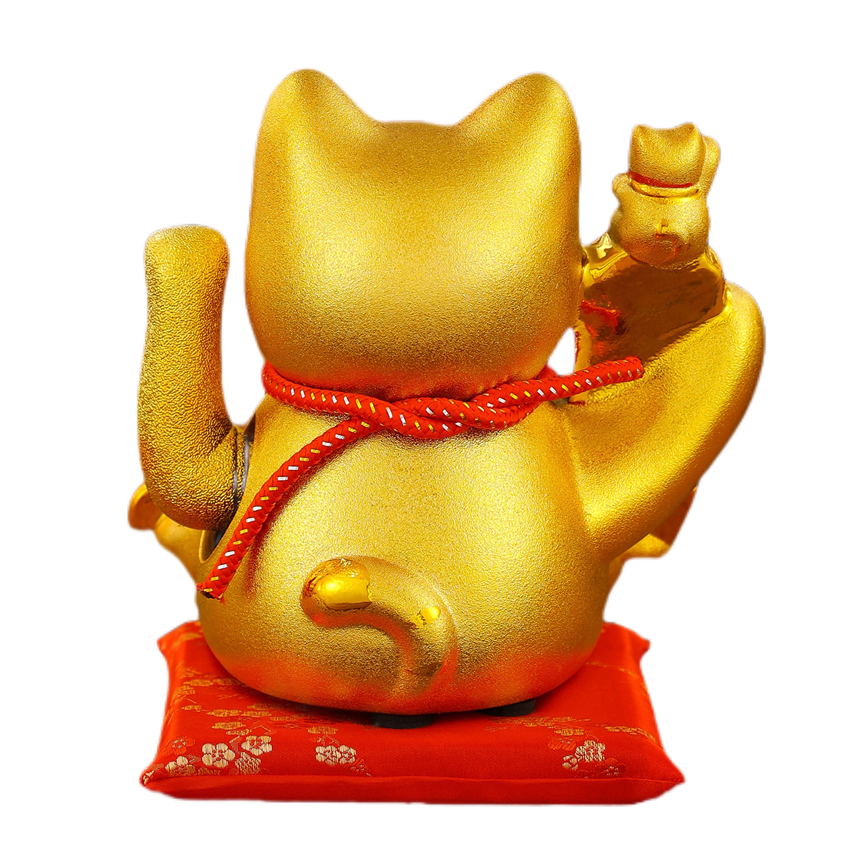 Automatically Waving Golden Lucky Kitty Figure Crafted from Durable Porcelain Material - A Unique Present Choice for Any Occasion
