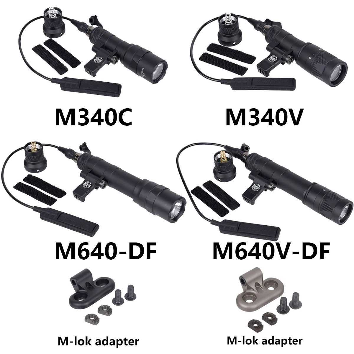 M600 M340C M640DF M340V M640V TUO Weapons Scout Light D Flashlight For 20mm Rail M-lok Mount Adapter M300A Gun LampXJ250718